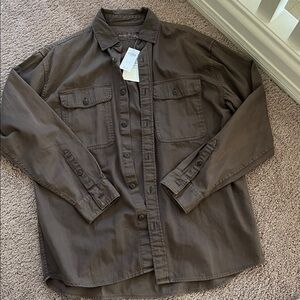 Abercrombie & Fitch Taupe Button-Up Shirt